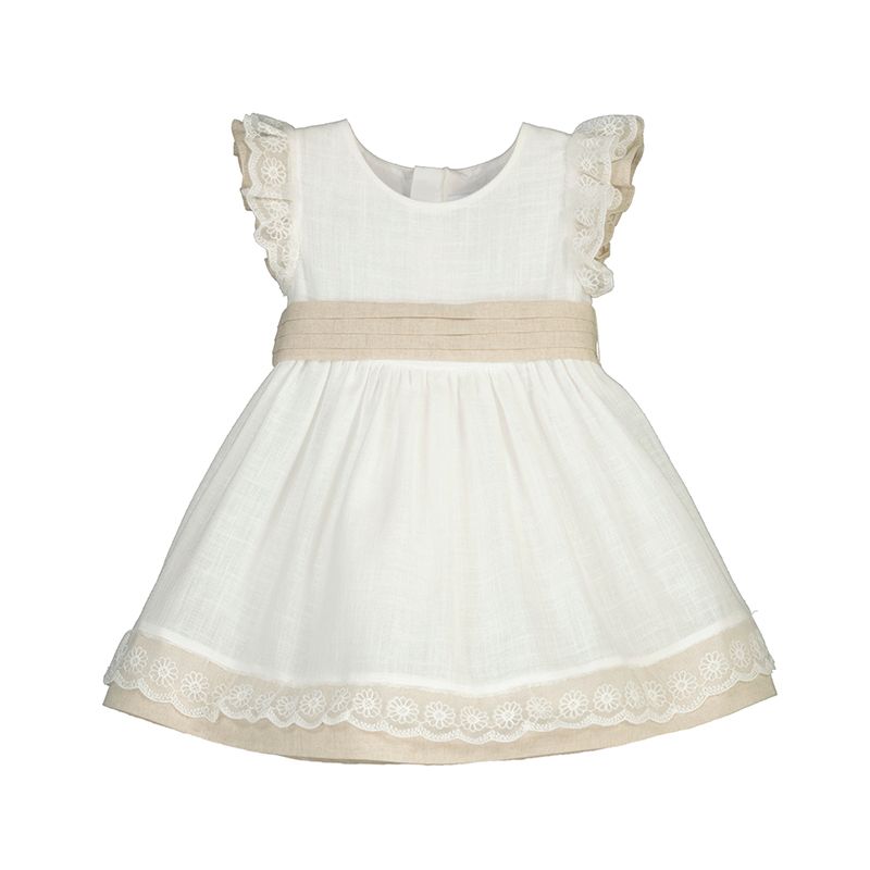 Baby combined linen dress