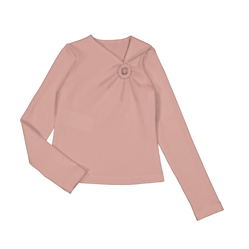 Ribbed Gathered Shirt