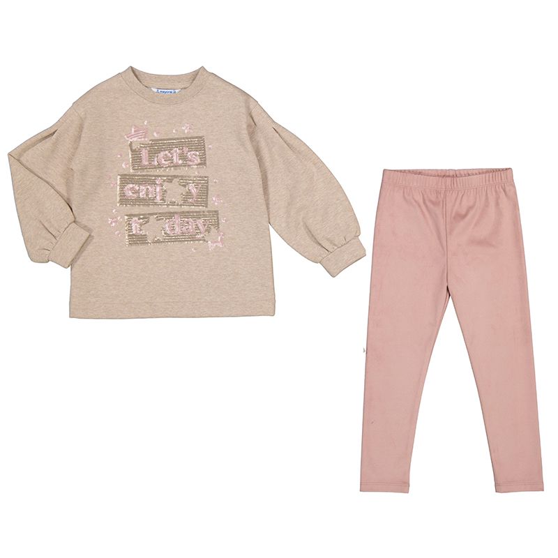 Sett med genser og semsket legging
