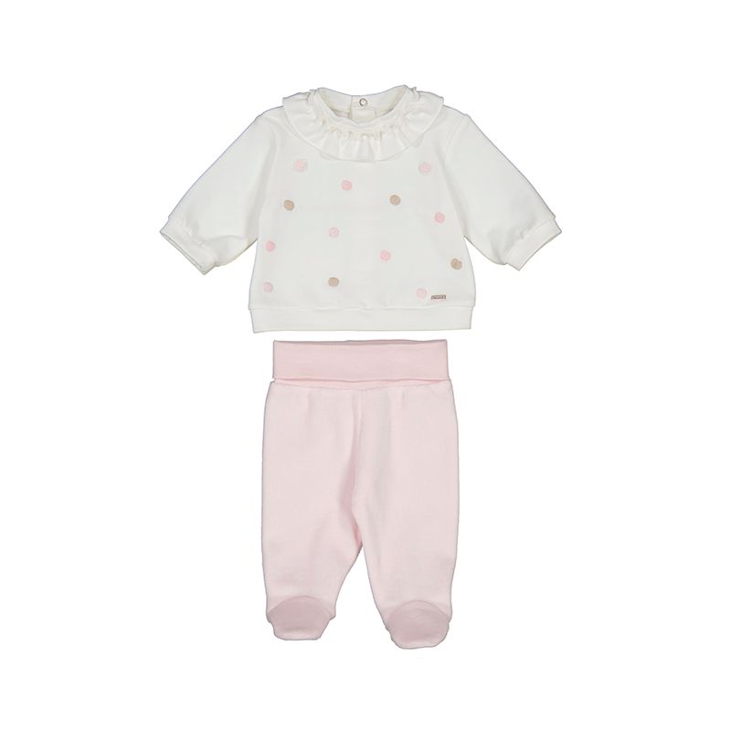2-delt sett babyrosa