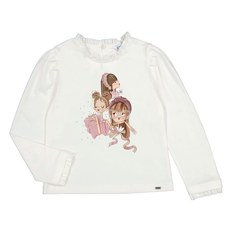 Ruffle Neck T-Shirt